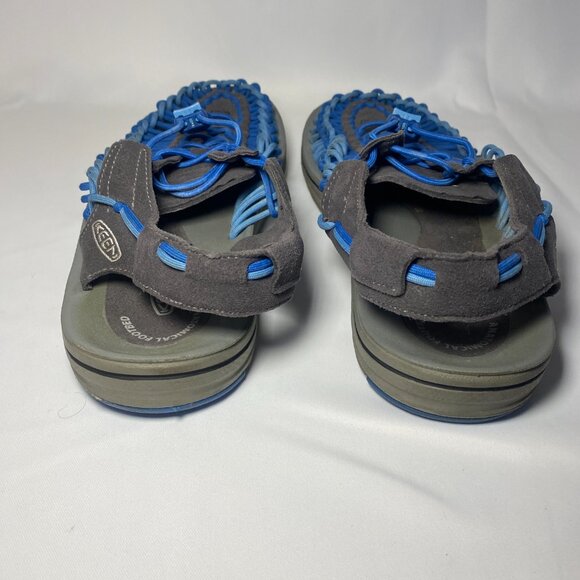 Keen Uneek Mens 10.5M Sandal Blue Aqua Paracord Bungee Outdoor Hiking Active EUC - Picture 4 of 10